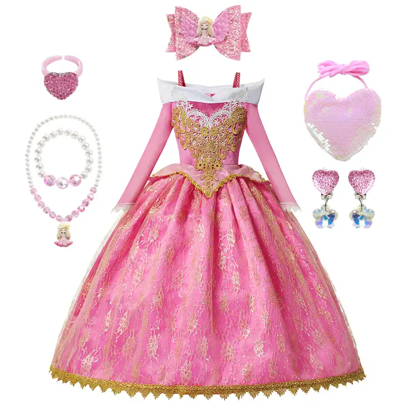 green lace aurora dress