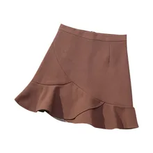 Женские юбки s, новинка, Весенняя модная женская юбка-Русалка с высокой талией, Женская Повседневная однотонная короткая юбка-труба, MermaidSkirt# 40