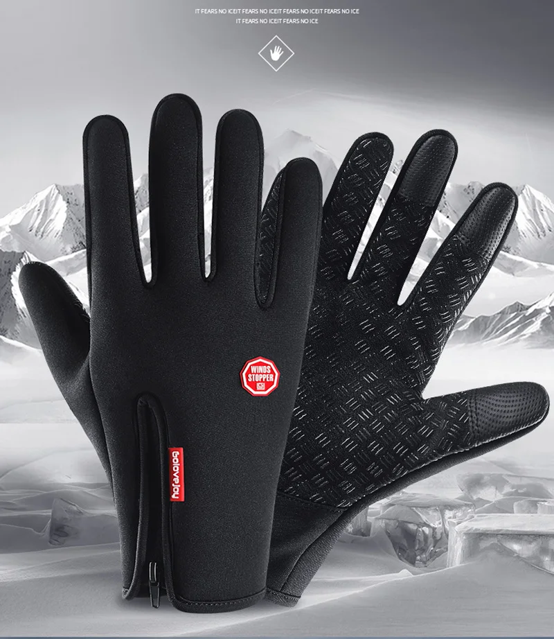 Зимние перчатки для катания на лыжах с сенсорным экраном, ветрозащитные непромокаемые тактические перчатки для катания на мотоцикле, лыжах, сноуборде, лыжах, беговых перчатках