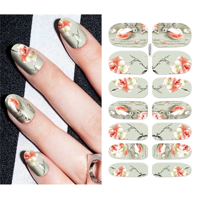 Nail Stickers For Nails Sliders 3D Color Water Transfer Nail Sticker Creativity Decoration Art Necklace Pattern Dreamcatcher YSD044