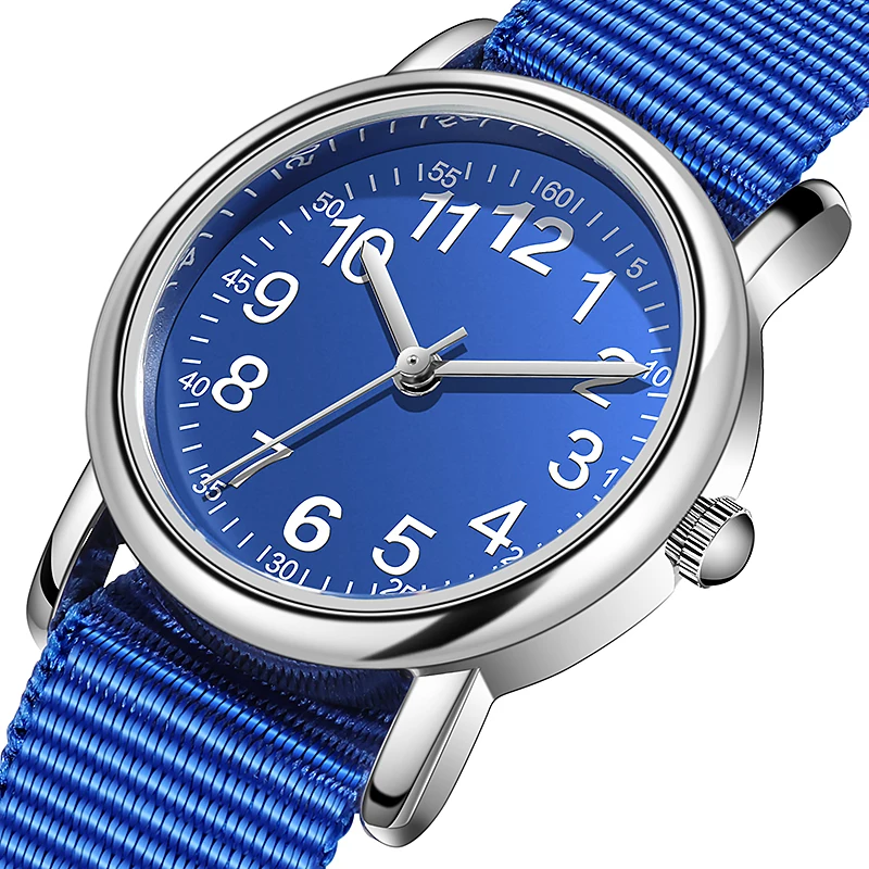 Watches Kid Nylon Straps Wristwatch Children Quartz Watch Cute Clock Kids Watches Child Watch for Students afbeelding