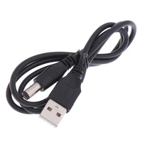 Cable de alimentación cargador USB de 80cm y 5V a CC, Conector de 5,5mm, Cable de alimentación USB para reproductor MP3/MP4, Color negro
