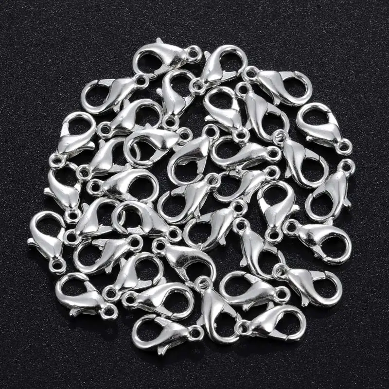 Металлические застежки-карабины для изготовления ювелирных изделий 100 шт./лот 10 12