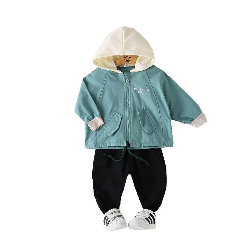 

Spring Autumn Toddler Clothing Kids Tracksuits Baby Boy Girls Casual Cartoon Zipper Hooded Pants 2Pcs/sets Children Clothes Suit