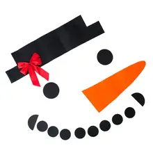 DIY Рождественский снеговик украшение двери гаража старый человек лося лук шляпа для улицы Рождественское украшение