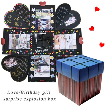 

High Quality DIY Surprise Love Explosion Box Gift Explosion for Anniversary Scrapbook DIY Photo Album birthday Christmas Gift