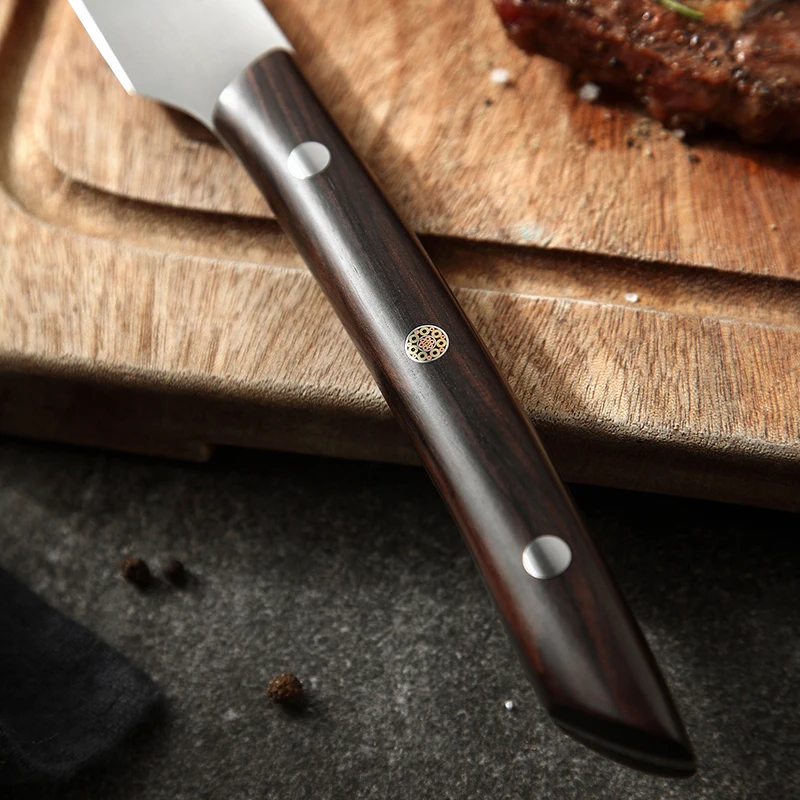 XINZUO, 5 дюймов, универсальный нож, немецкая 1,4116 сталь, кухонные ножи из нержавеющей стали, столовый нож с черной ручкой