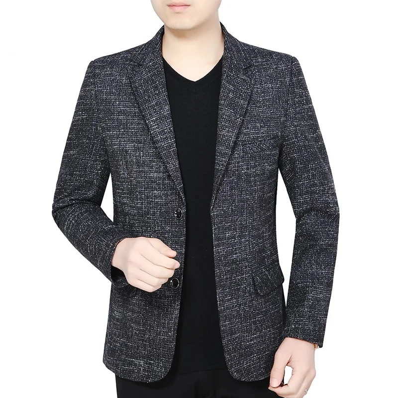 

KUYOMENS New Spring Autumn Men Brand Clothing Jacket Men's British's Style Suit Jacket Men Blazer Fashion Slim Male Casual Coat