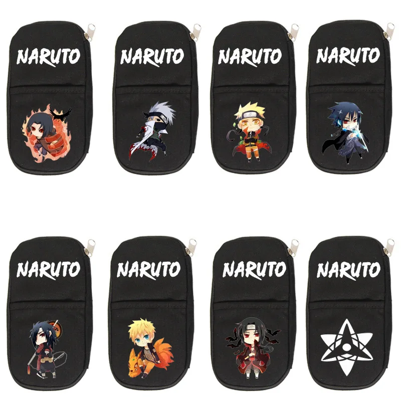 Ботинки в стиле аниме «Naruto Косплэй Холст Карандаш чехол на молнии, с символикой человека-косметическое канцелярских принадлежностей мешок подарка