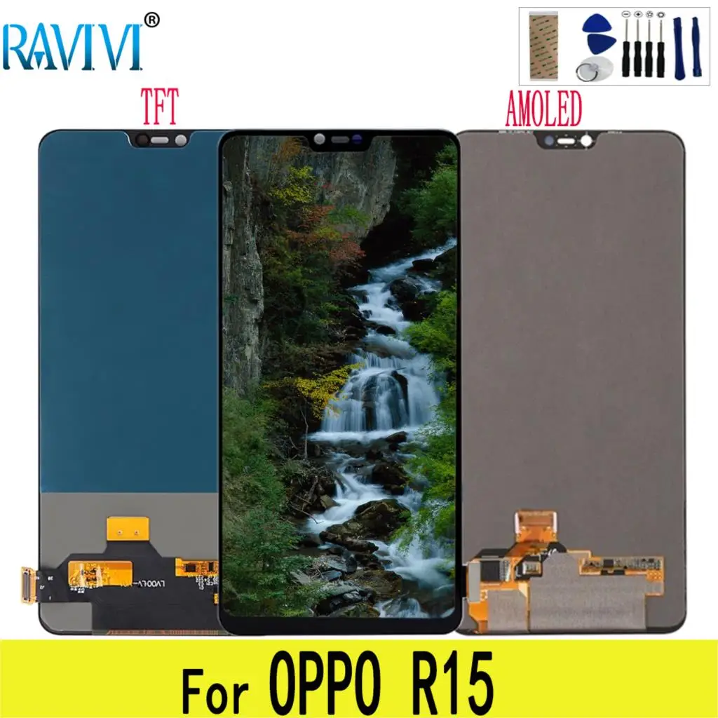 6.28" R15 AMOLED LCD For OPPO R15 LCD Display Touch Screen Digitizer Assembly Replacement For OPPO R15