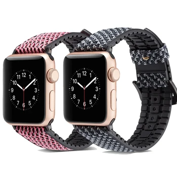 

Sport WATCH band for Apple Watch series 5 4 3 2 1 Silicone strap for iWatch colorful Soft Replacement AW adapter 38 40 42 44mm