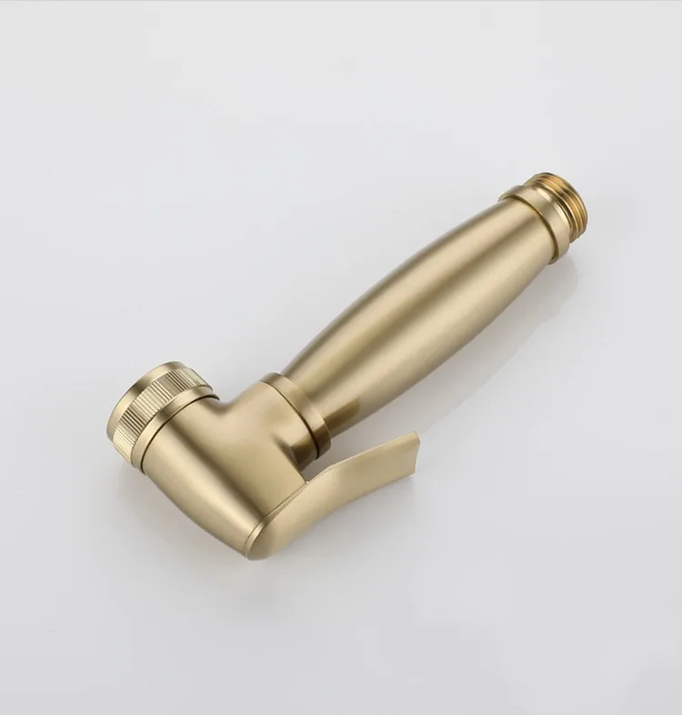 Description Picture 5 of itemCold hot water brass bidet spray complete set Brushed gold brass copper Top quality toilet bathroom shower spray set Wall mount