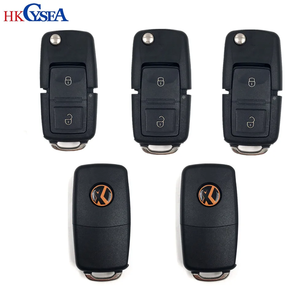 HKCYSEA 5 шт. VVDI2 пульты дистанционного управления для Volkswagen V W B5 стиль универсальный дистанционный ключ 2/3 кнопки для Xhorse VVDI мини ключ инструмент программист