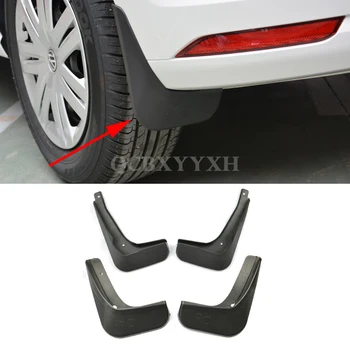 

Car Styling 4pcs ABS Mud Flap Splash Guard Mudguard Mudflap Fender Perfector External Decoration For Volkswagen Polo 2011-2017