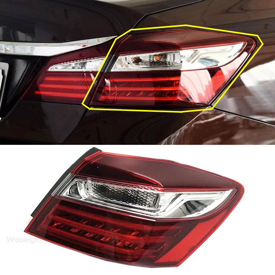 Wooeight 1x Right Side Outer Tail Lamp Car Rear Brake Light Trunk Lid For Honda Accord 2016 2017 Without Bulb HO2805108 | Автомобили и