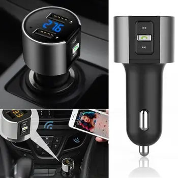 

Portable Car Dual USB Charger Bluetooth Handsfree Kit Wireless Radio Adapter MP3 Player for Xiaomi Samsung iPhone 11 Pro Max