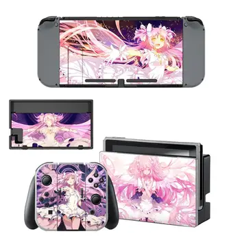 

Puella Magi Madoka Magica Decal Vinyl Skin Sticker for Nintendo Switch NS Console + Controller + Stand Holder Skin Sticker