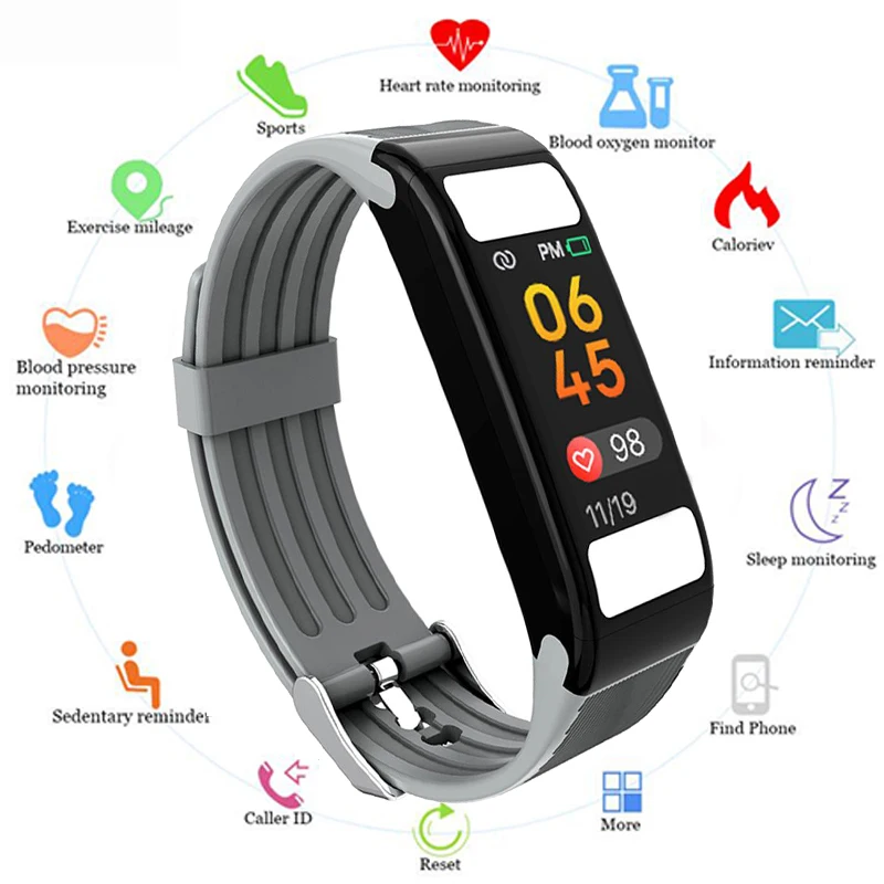 Часы с Bluetooth для мужчин и женщин шагомер измеритель артериального давления
