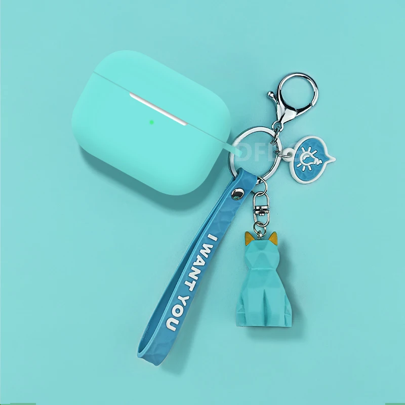 Серебристый Милый мультяшный чехол для Airpods Pro, чехол, Беспроводная связь Bluetooth для apple airpods pro, чехол, чехол для наушников, чехол для Air Pods pro 3 - Цвет: Серебристый