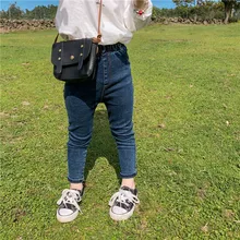 Осень ; стиль; детская одежда для девочек; обтягивающие эластичные джинсы; обтягивающие джинсы для малышей