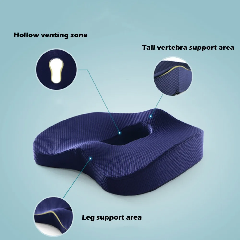 Breathable memory foam seat cushion memory foam seat cushion lower back pain relief suitable for home office 30N28 (2)