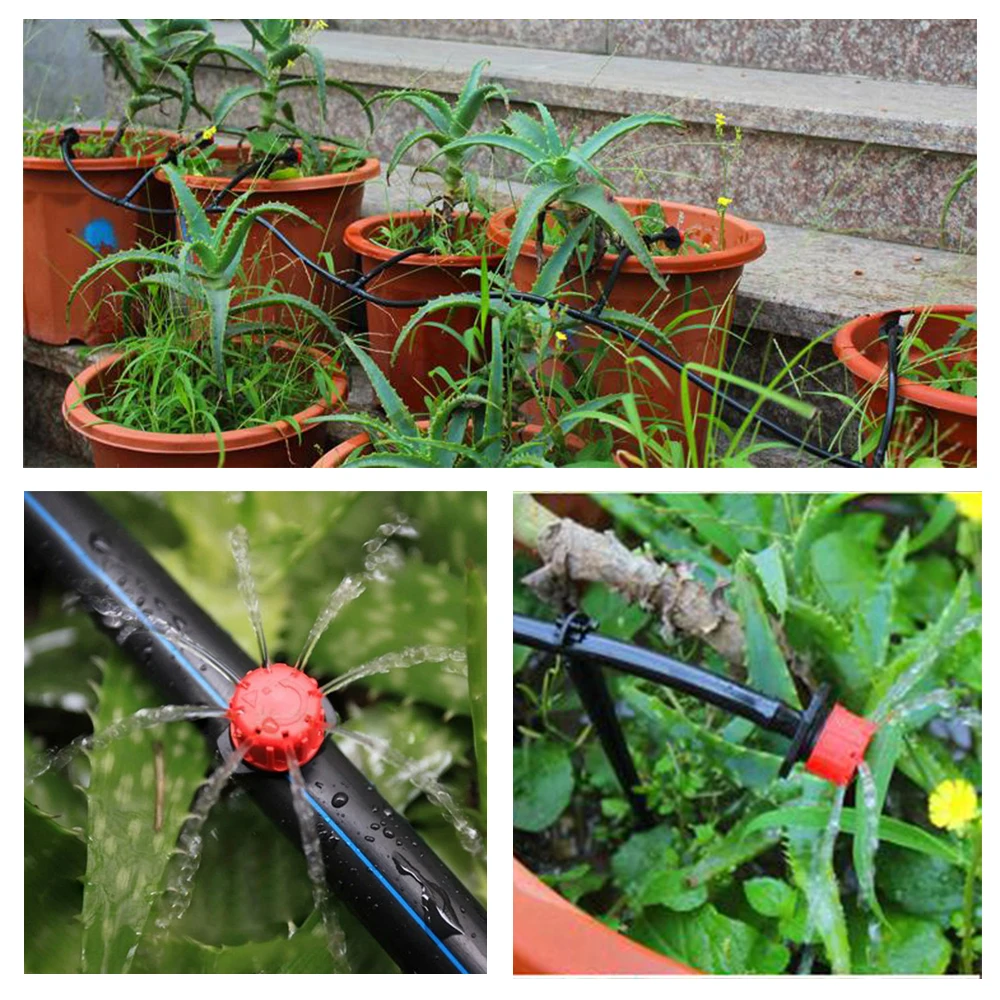 50M Self Automatic Garden Watering System Water Drip Irrigation System Plant Watering Kit Irrigation Drippers Mist Set 6