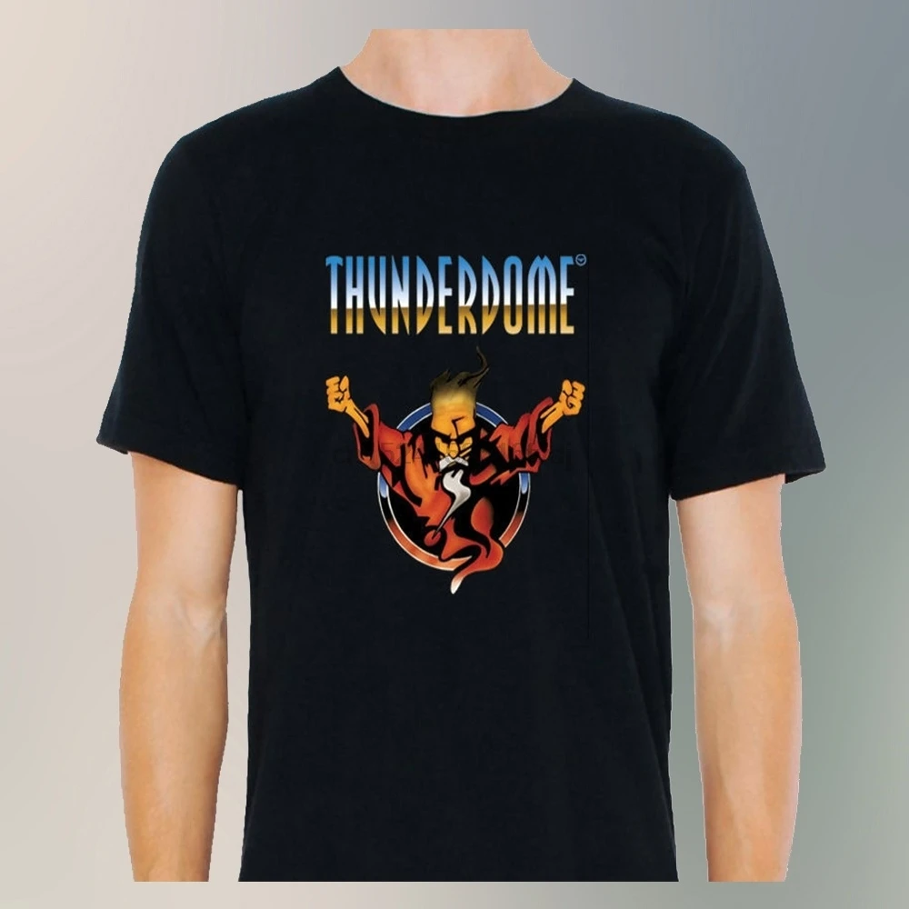Новинка! THUNDERDOME Hardcore Techno and Gabber логотип топы мужские футболки | Мужская одежда