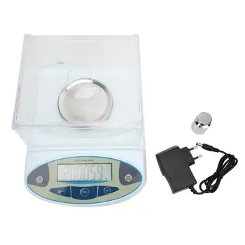 

Digital Scale 1000g x0.01g Digital Lab Analytical Balance Precision Scale with 500g Weight 100-240V