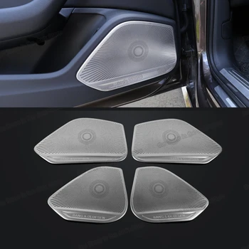 

Lsrtw2017 Stainless Steel Car Interior Door Sound Panel Center Console Dashboard Speaker Trim for Audi A4 B9 2017 2018 2019 2020