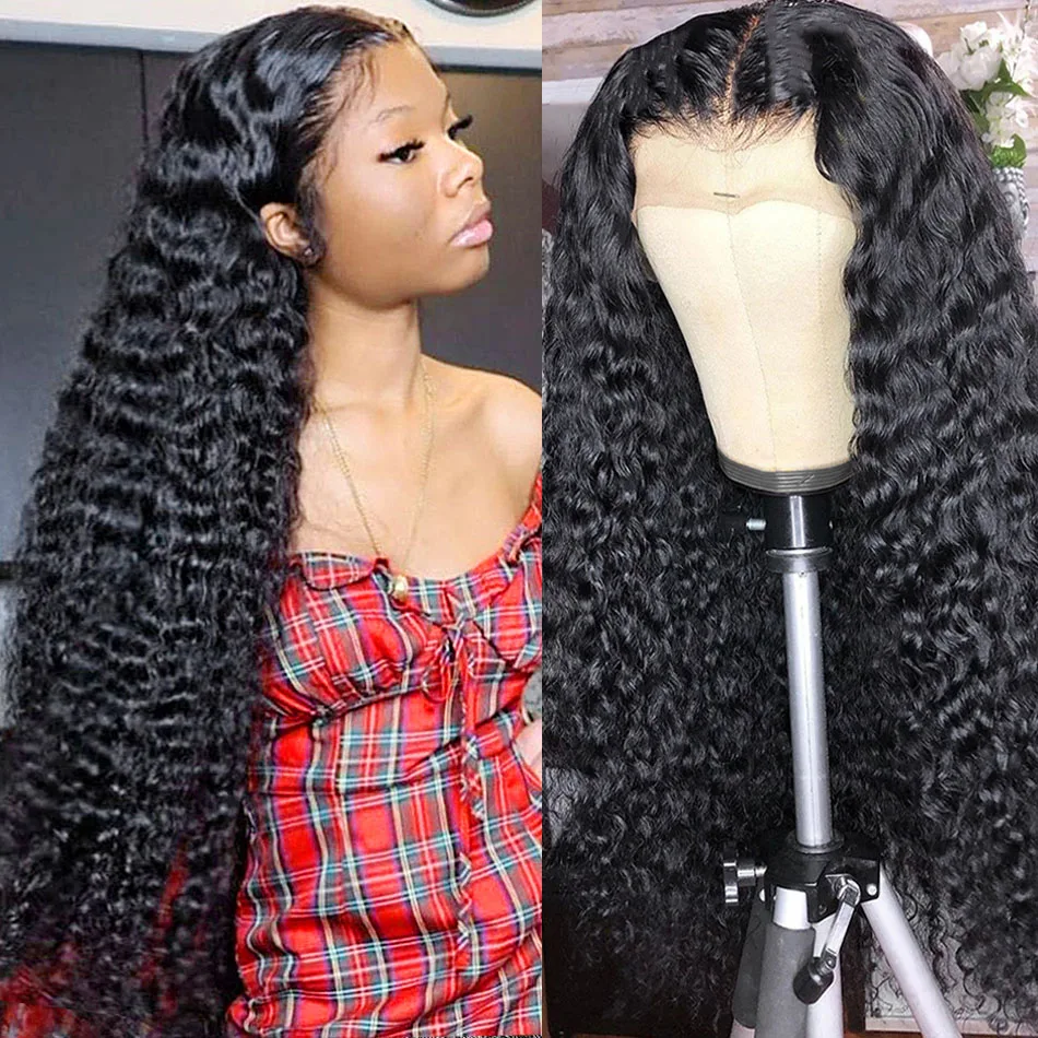 HD Deep Wave 13x6 Lace Front Human Hair Wig On Sale 28 3...