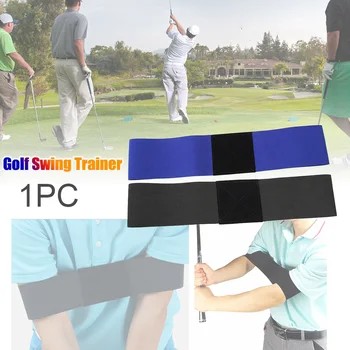 

Golf Swing Trainer Practicing Guide Gesture Alignment Training Aid Aids Correct Swing Trainer Elastic Arm Band Belt Sports Home