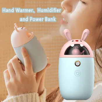 

3 In 1 Humidifier Power Bank Hand Warmer Mini Humidifier large capacity mobile power Bank hydrating instrument charging treasure