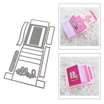 

2020 New Word Hello and Banners Metal Cutting Dies For DIY Embossing Cut Paper Card Making Photo Album Box Scrapbooking No Stamp