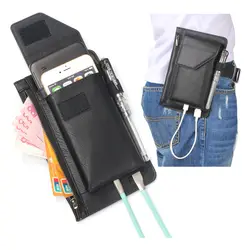 6,3 дюймов зарядное устройство для телефона сумка с двойной подкладкой винтажная PU кожаная поясная сумка для мужчин Бесплатная доставка