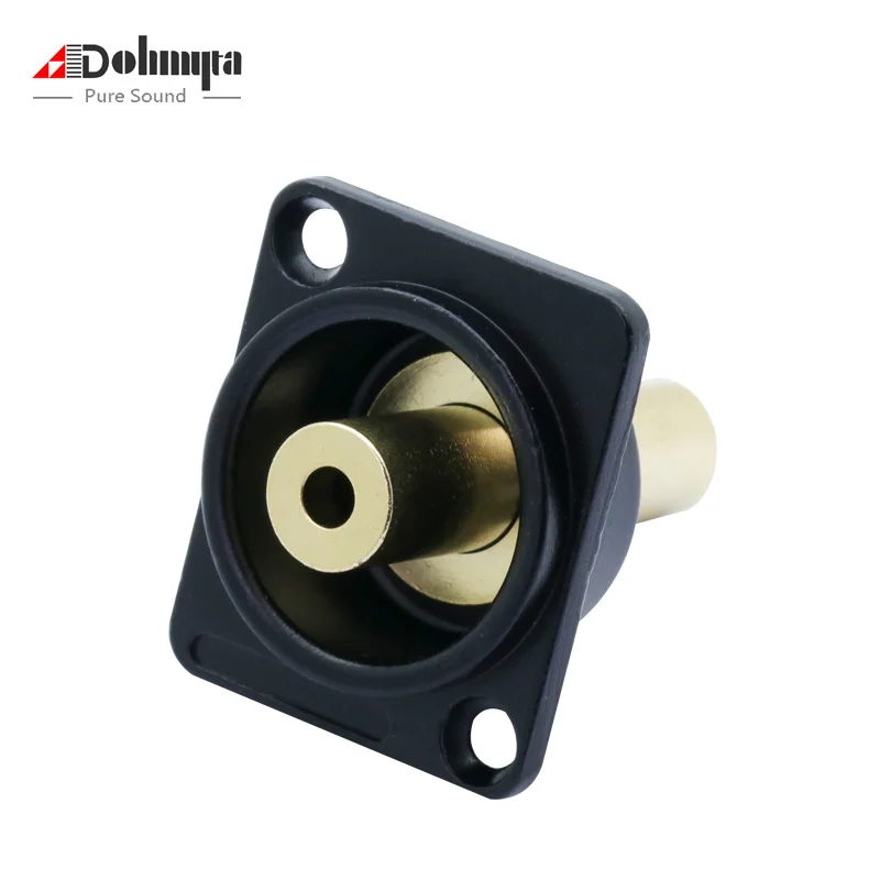 

1pc Gold Metal Case 3.5mm Female Jack to Jack Extended Audio Connector 3.5 Jack Earphone DIY Straight Adapter with Panel Mount
