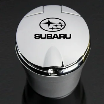 

For Subaru BRZ Forester Legacy Outback WRX WRX STI Impreza XV Crosstrek With Led Lights car Logo Creative Personality ashtray