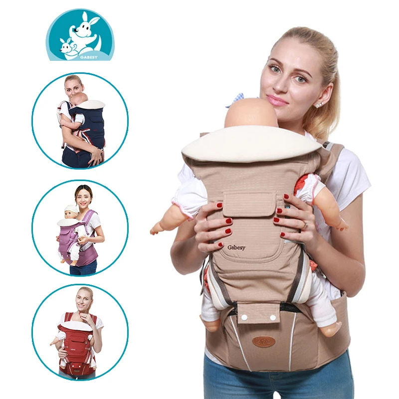 9 in 1 Ergonomic Baby Carrier With Hip Seat Stool Adjustable Wrap Sling Backpack