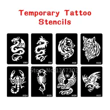 50 Смешанные листы для дизайна трафареты для живописи тела клей для временных татуировок