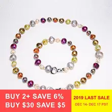 DAIMI набор разноцветных жемчужин, жемчужное ожерелье, браслет, натуральный жемчуг в стиле барокко, ювелирное изделие, подарок для женщин