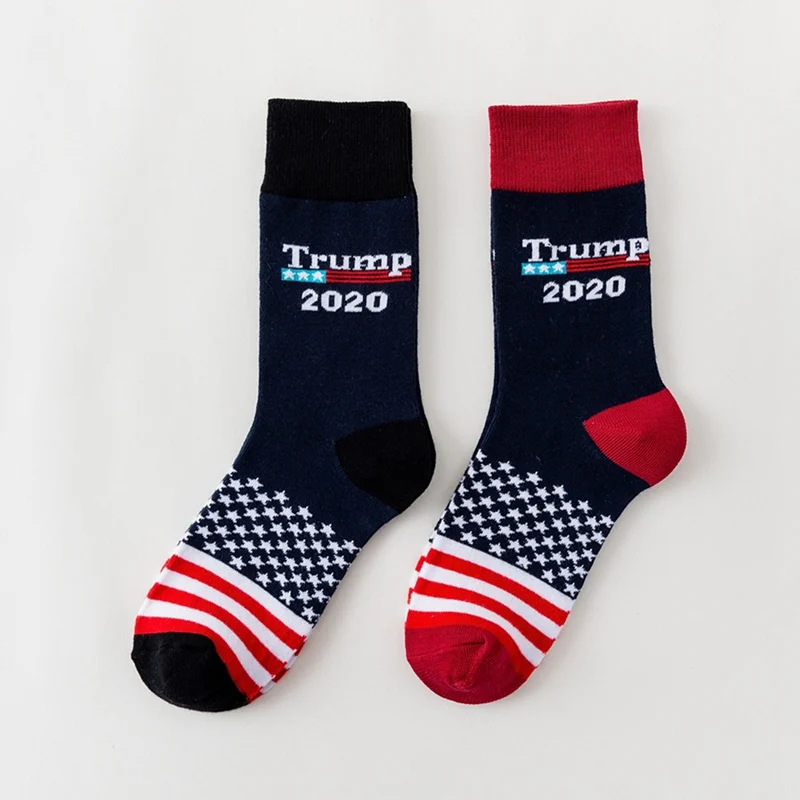 Multi-Color Simple Socks Travel Print Hosiery Footwear Accessories For American President Election