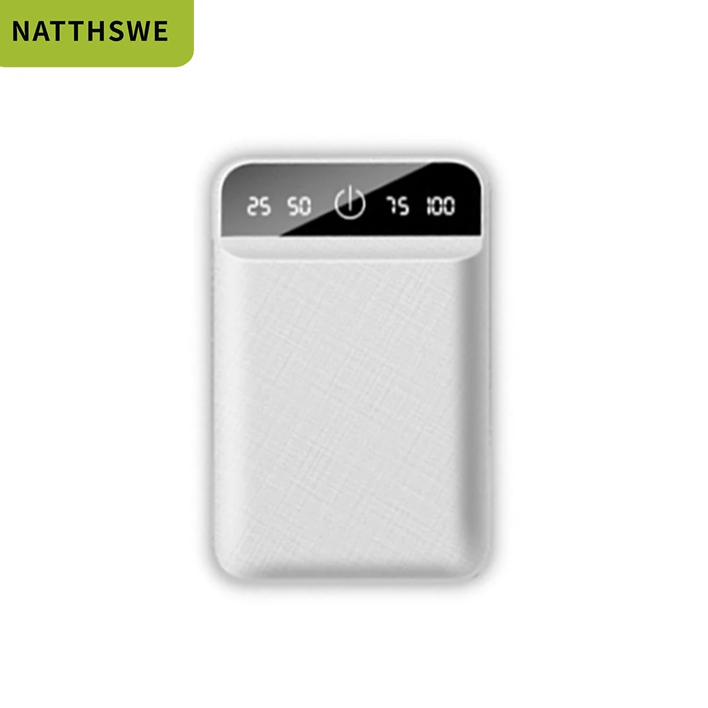 NATTHSWE power Bank 30000 мАч для Xiaomi Mi 2 USB power Bank портативное зарядное устройство Внешний аккумулятор повербанк для iPhone X XS huawei - Цвет: Белый