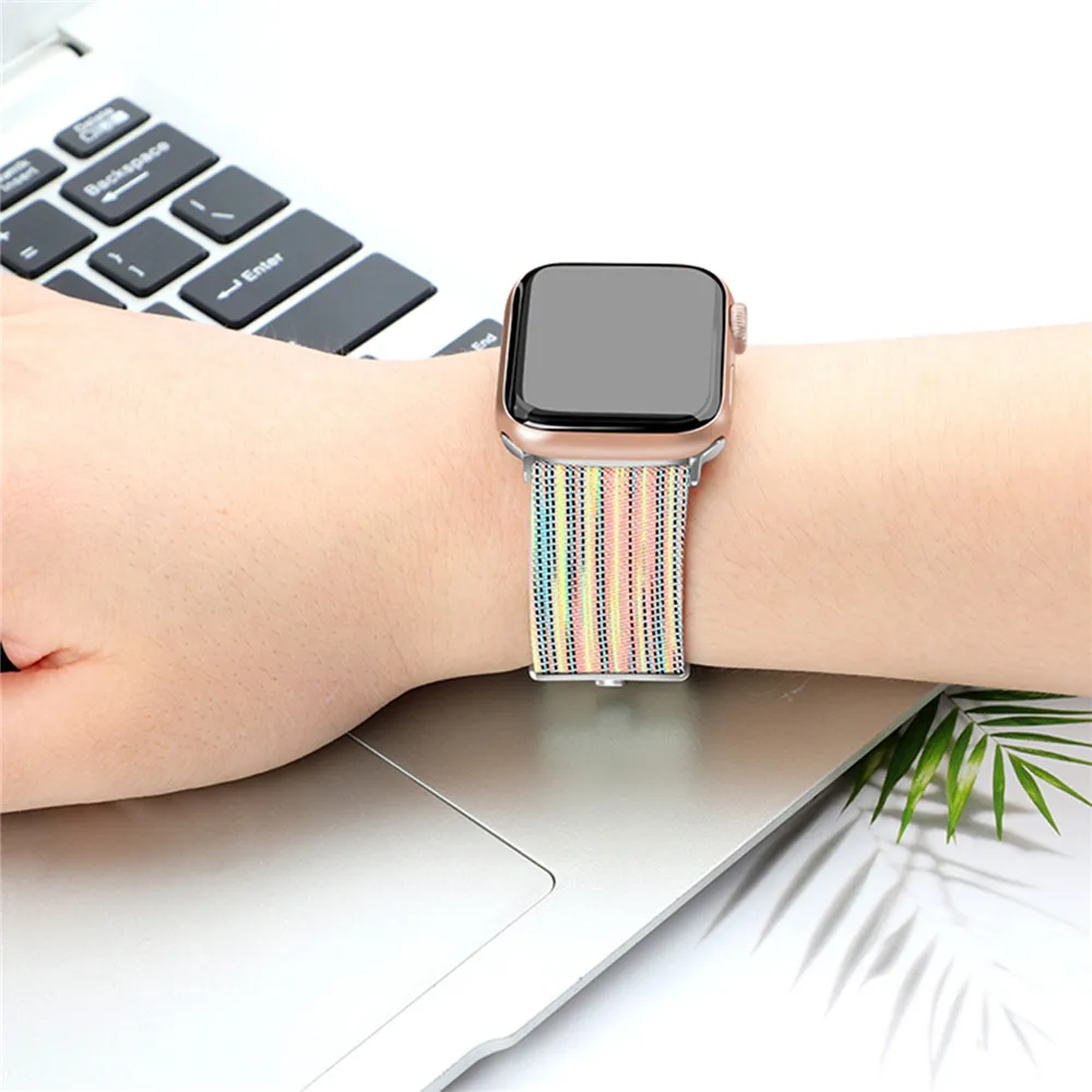 38 мм/42 мм холщовый ремешок для часов Ремешок для наручных часов Apple Watch 1/2/3/4 Замена повязки на запястья-браслеты Ремешки для наручных часов iWatch 1/2/3/4