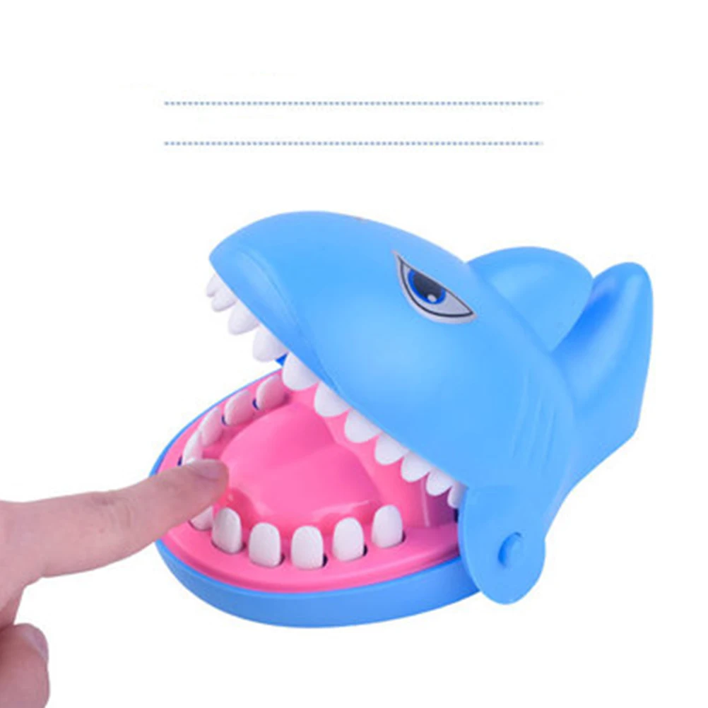 Finger Biting Shark креативный Шуточный трюк извлечение зубов интерактивные игрушки для детей и родителей синий