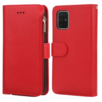

Zipper Luxury Leather Wallet Case for Samsung Galaxy A51 A71 A10 A20 E A30 A40 A50 A70 S A90 5G Card Wristband Phone Cover Bag