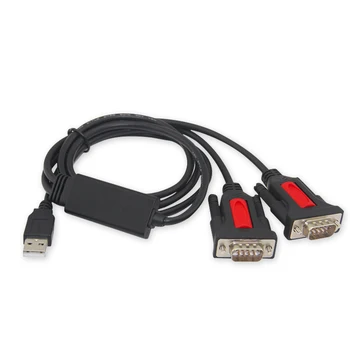 

KSHD USB to Serial Cable USB to RS232 Cable 9 Pin to USB to Rs232 Data Line Code One Drag Two Male Screw Fixed