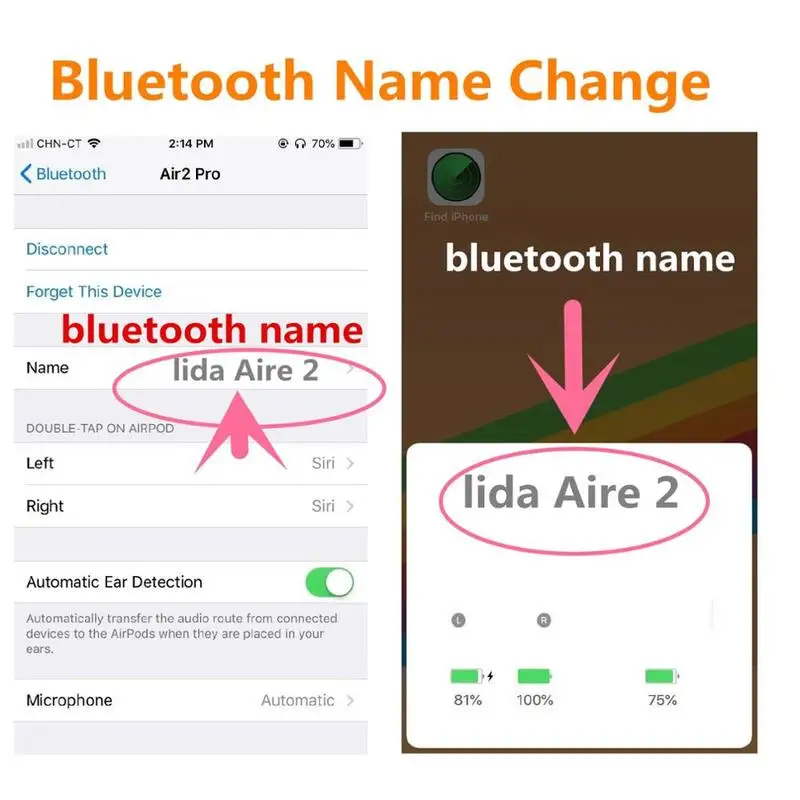 Pro 4 Earphones TWS Rename GPS Wireless earbuds Charging Blutooth Earphone Mini Headset Stereo 2020 New PK I100 I200 I500 I9000