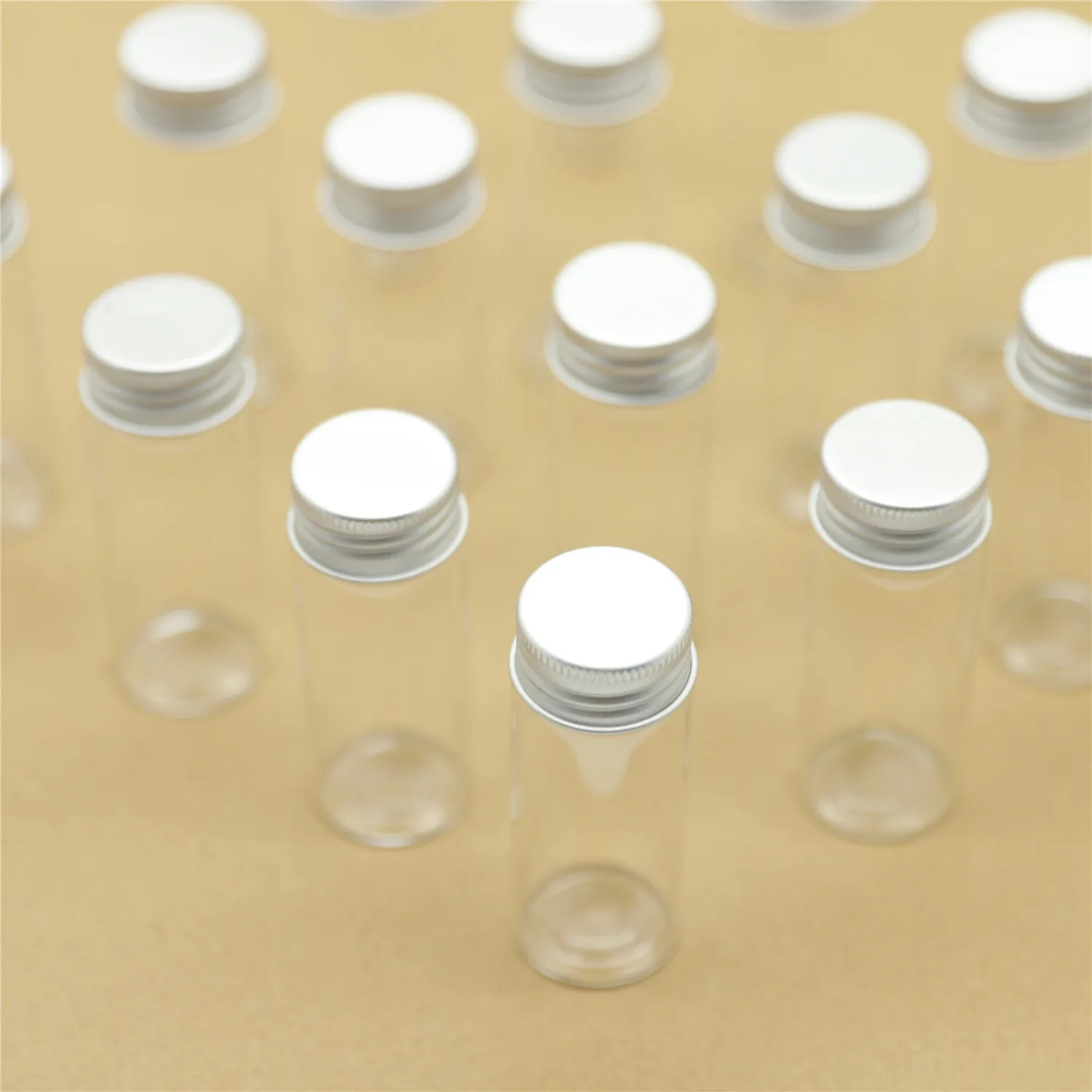 20*30*80mm 40ml Bottles with Aluminum cap Bottles Jars Decorative Glass Pill Container Message