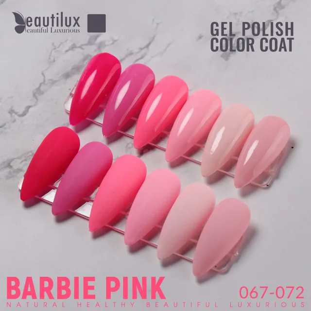 Beautilux Nail Gel Polish Kit 6pcs/set x10ml Soak Off UV LED Nails Varnish Set Semi Permanent Nail Art Gels Lacquer Gift Box DIY 067-072