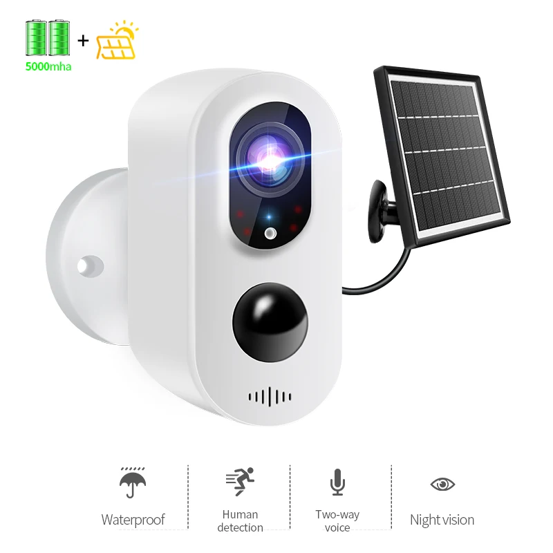 Ip-камера видеонаблюдения Wi-Fi 1080P HD с солнечной панелью | Безопасность и защита