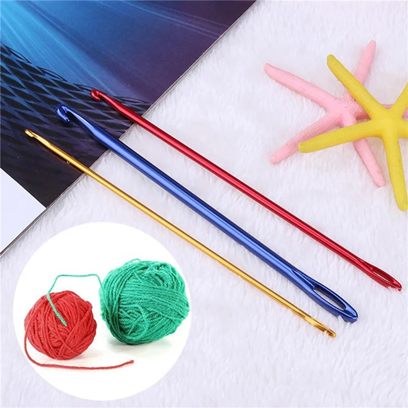 3 шт./компл. вязальные спицы крючки для вязания цветная ручка из оксида алюминия с